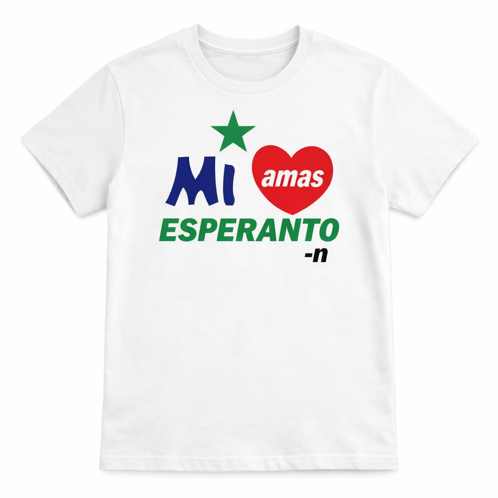 Camiseta Mi amas Esperanton