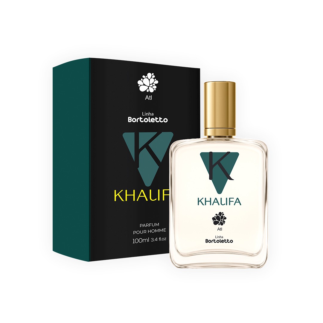 Perfume Khalifa 100ml - Atlântica Natural (Frasco Exótico e Sedutor)